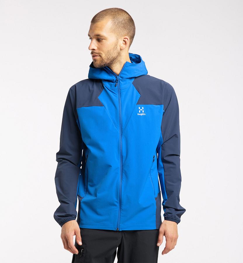 Haglöfs Mens Morän Windbreaker Blue New Zealand 96054RNVU